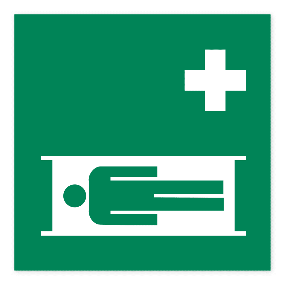 Sjukbår-skylten har storleken 210x210mm och tillverkas i materialet Aluminium 0.7mm. Denna standardskylt kan anpassas så att du kan skapa din egen version av skylten.